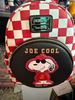 Loungefly Peanuts Joe Cool Checkerboard Mini Backpack